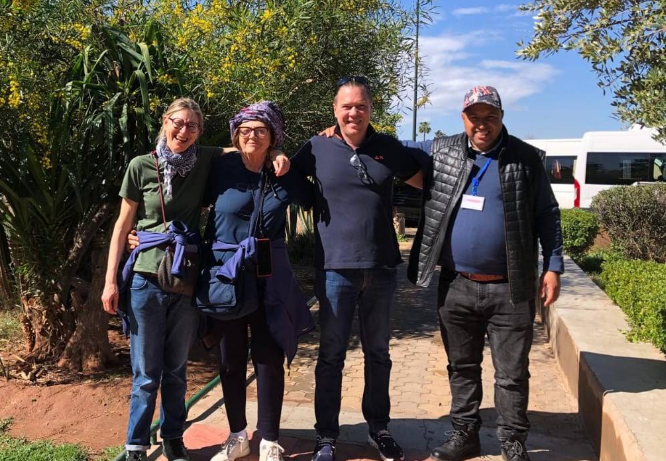 Tangier tour guide with a group of happy clients